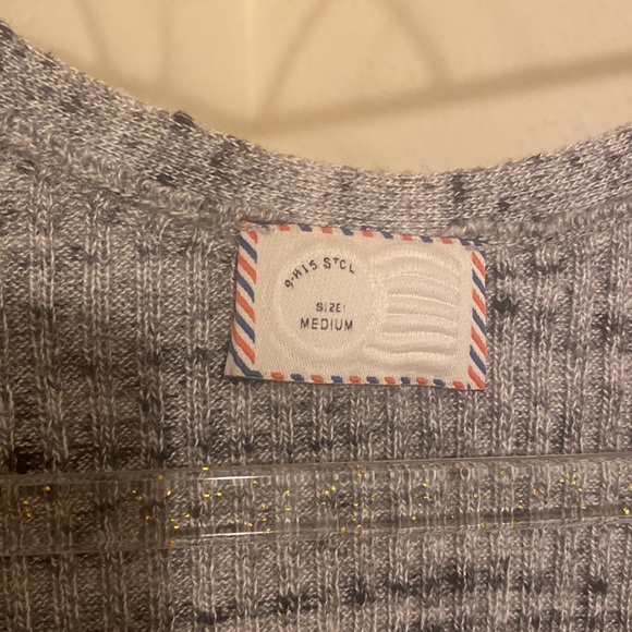 Anthropologie Woven Dress with V Neck, Side Button Detail; Excellent Condition - Picture 5 of 6